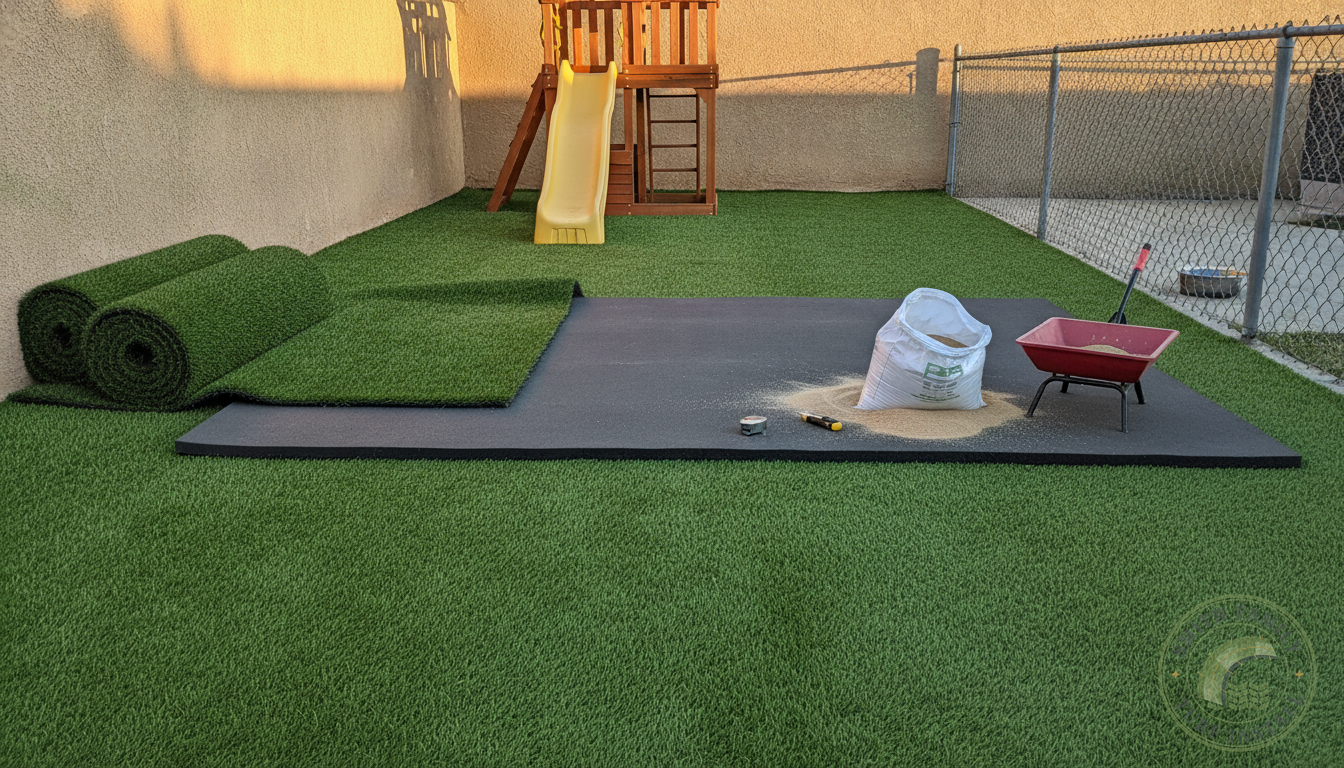 Playground and Pet Area Turf Installation