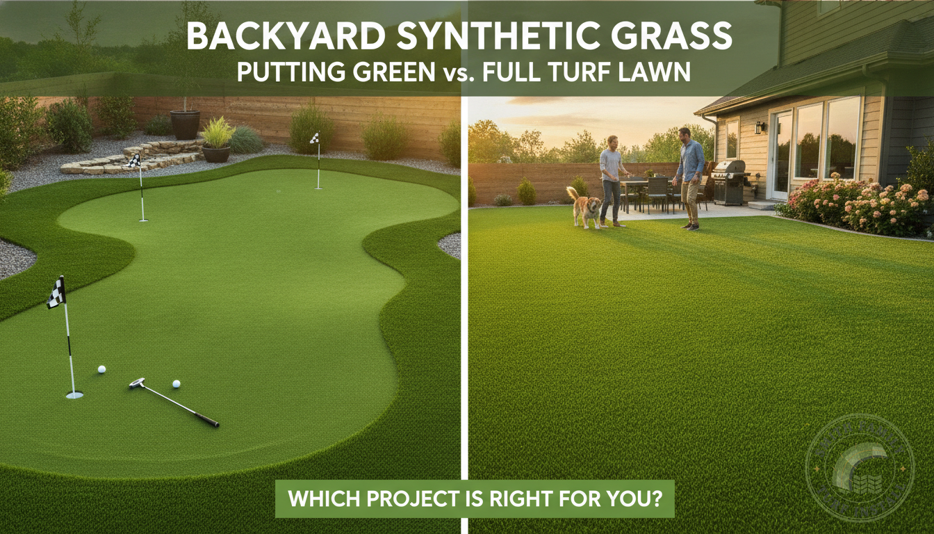 Backyard Putting Green vs. Full Turf Lawn: Which Synthetic Grass Project Is Right for You?